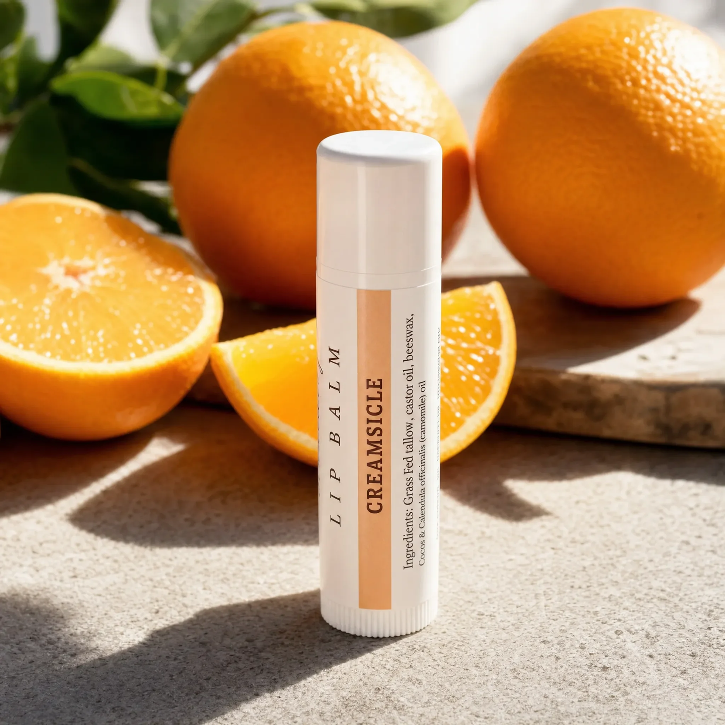 Creamsicle tallow lip balm
